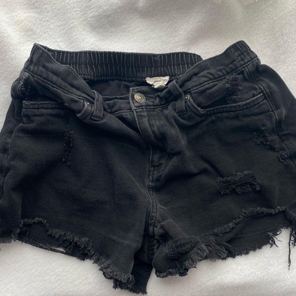 Aerie Elastic Wasit Jean Shorts
